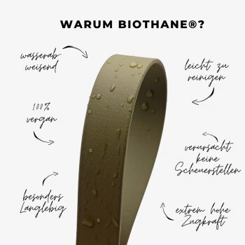 THE DOG IDEA Biothane Halsband Orange Schwarz XS – Bild 5