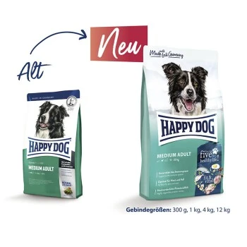 HAPPY DOG Fit & Vital Medium Adult 4 Kg – Bild 2