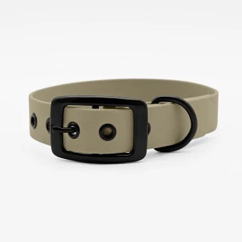 THE DOG IDEA Biothane Halsband Beige Schwarz XS – Bild 3