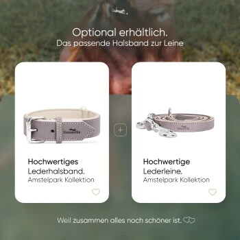 Freudentier Führleine Aus Leder Braun/ Grau 2 Cm – Bild 7