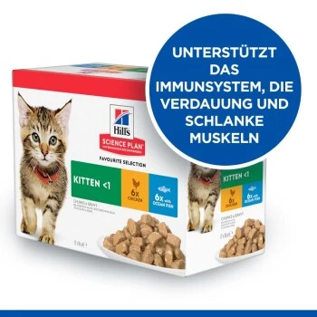 Hill's Science Plan Kitten Multipack Mit Huhn Und Seefisch 12x85 G – Bild 5
