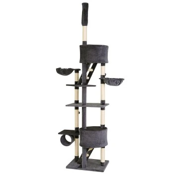 Lionto Kratzbaum XXL, Höhenverstellbar (230 - 250 Cm) Dunkelgrau – Bild 6