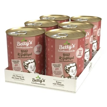 Betty's Landhausküche Wild & Geflügel 6 X 400g Für Hund – Bild 2