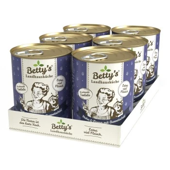 Betty's Landhausküche Huhn & Fasan Mit Borretschöl 6 X 400g Für Katze – Bild 7