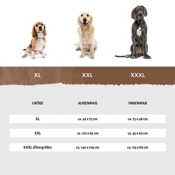 Knuffelwuff Kunstleder Hundebett Jerry Schwarz XL – Bild 2