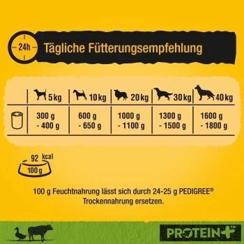 Pedigree Dose Protein+ In Pastete 12x800g Rind Mit Ente – Bild 6