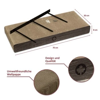 Canadian Cat Company 3er Set Kratzbrett Cloud Für Die Wand Dunkelgrau – Bild 5