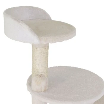 Lionto Kratzbaum Höhe 112 Cm Weiß/ Beige – Bild 4