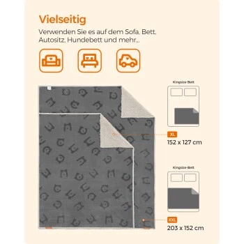 FEANDREA XL Wasserdichte Hundedecke Sherpa Fleece XL – Bild 5