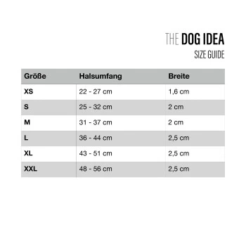 THE DOG IDEA Biothane Halsband Beige Schwarz XS – Bild 2