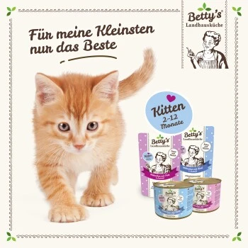 Betty's Landhausküche Kitten Huhn & Rind 6 X 200g Für Katze – Bild 3