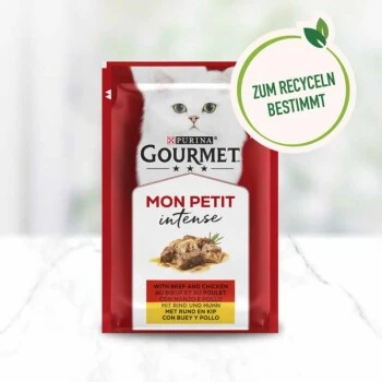 GOURMET Mon Petit Intense 8x6x50g Duetti Mit Fleisch – Bild 3