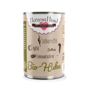 HerzensHund Adult 12x400g Bio Huhn