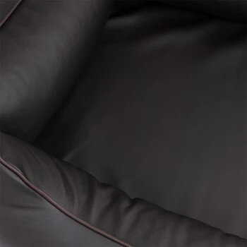 Knuffelwuff Orthopädisches Hundebett Montana Aus Kunstleder Schwarz M-L – Bild 2