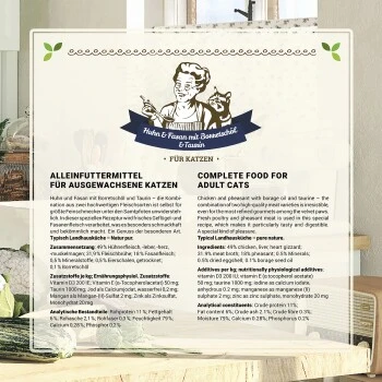 Betty's Landhausküche Huhn & Fasan Mit Borretschöl 6 X 400g Für Katze – Bild 6