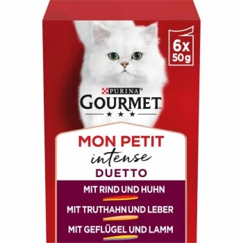 GOURMET Mon Petit Intense 8x6x50g Duetti Mit Fleisch