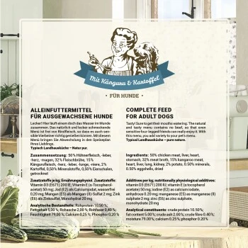 Betty's Landhausküche Mit Känguru & Kartoffel 6 X 800g Für Hund – Bild 5