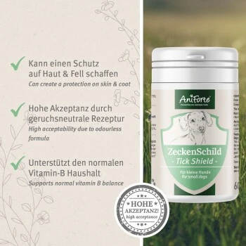 Aniforte Zecken Schild (bis 10kg) Für Kleine Hunde 60 Kapseln – Bild 2
